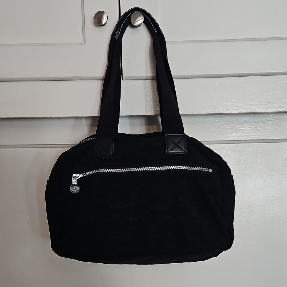 Kipling Black Bag with Silver Zipper